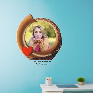 Add Text Name, Create Your Own Photo in this Frame Wall Decal