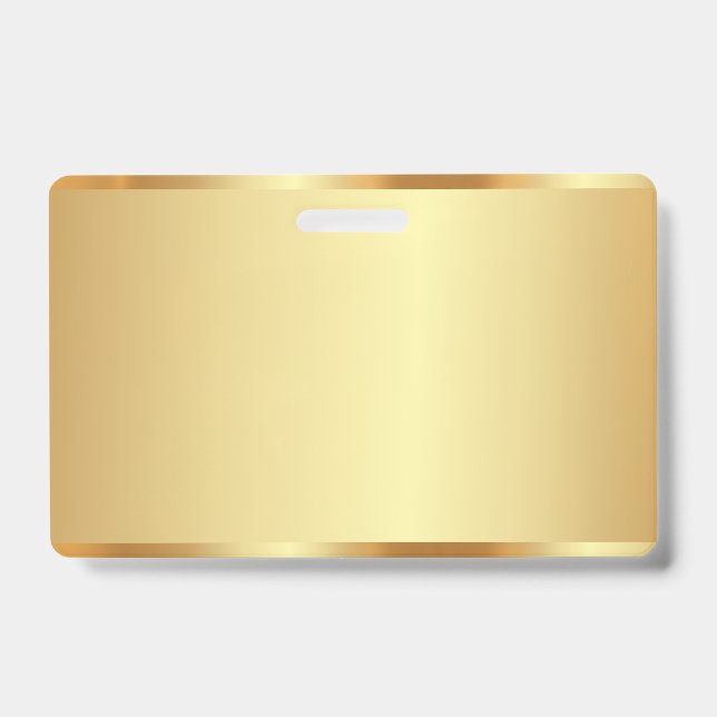 Add Text Name Logo Name Blank Gold Background Badge (Front)