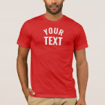 Add Text Name Mens Bella Canvas Short Sleeve Red T-Shirt<br><div class="desc">Add Your Text Here Template Mens Red Bella Canvas Short Sleeve T-Shirt.</div>
