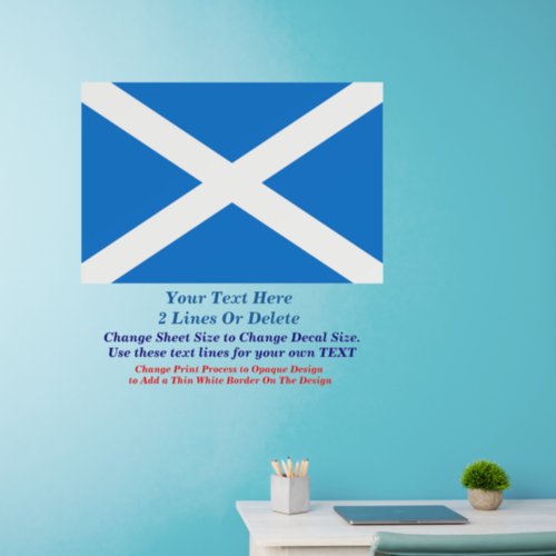 Add Text Name Scotland Scottish Wall Decal