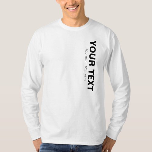 Add Text Name Upload Photo Mens Modern Template T_Shirt