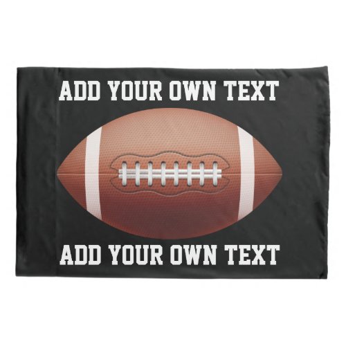 Add text on football throw pillow pillow case