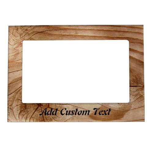 Add Text On Natural Wood Look Magnetic Photo Frame