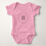 Add Text Picture Jersey Pink One-Pieces Girl Baby Bodysuit