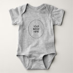 Add Text Picture Jersey Unisex Grey One-pieces Baby Bodysuit at Zazzle