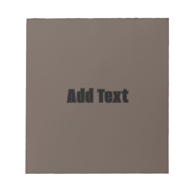 Add Text Printed Brown Color Background Writing Notepad (Front)