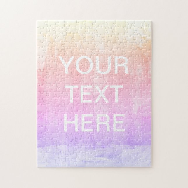 Add Text Template | Colorful Gradient Artwork Jigsaw Puzzle (Vertical)