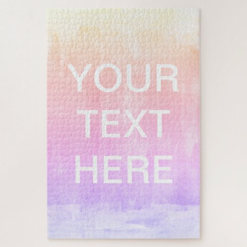 Add Text Template  Colorful Gradient Background Jigsaw Puzzle