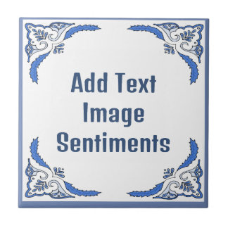 Add text Tile, Dutch Look, Personalize Ceramic Tile