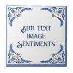 Add text Tile, Dutch Look, Personalize Ceramic Tile<br><div class="desc">Add Name,  date,  city on this Dutch Look ceramic tile,  personalized gift for family</div>