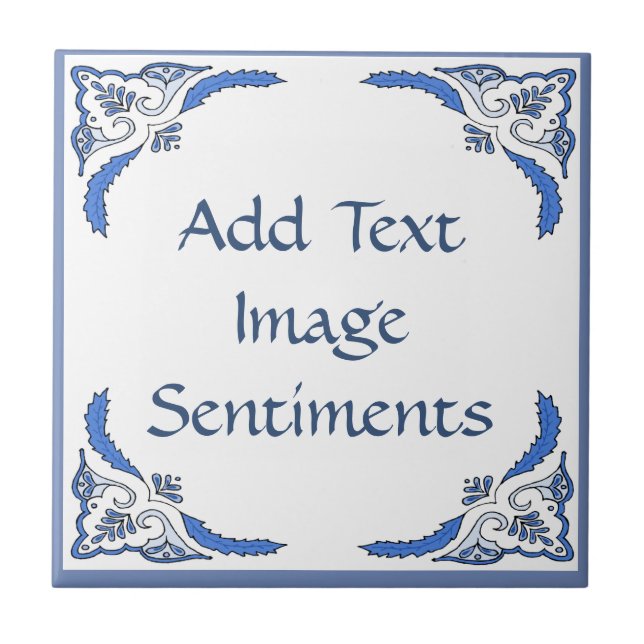 Add text Tile, Dutch Look, Personalize Tile (Front)