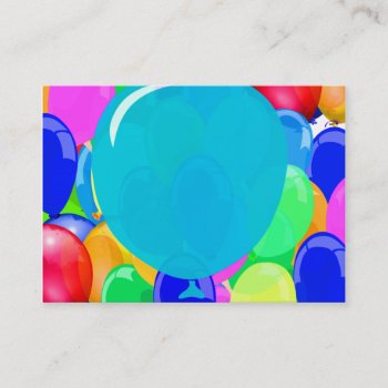 Add Text To Balloon Business Card by bestcustomizables at Zazzle