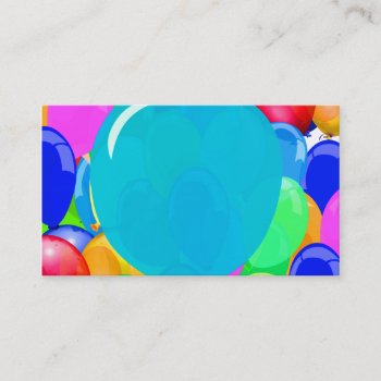 Add Text To Balloon Business Card by bestcustomizables at Zazzle