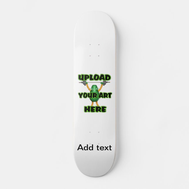 Add text to this cool leopard skateboard deck (Front)
