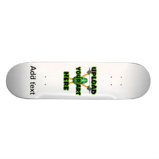 Add text to this cool leopard skateboard deck