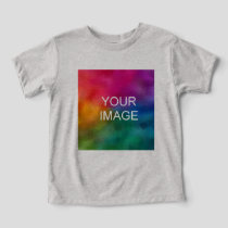 Add Text Upload Photo to Toddler Athletic Grey T-shirt