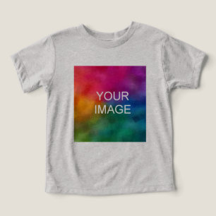 Add Text Upload Photo to Toddler Athletic Grey T-shirt