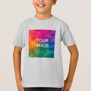Add Text Upload Photo Youth Kids Boys Short Sleeve T-Shirt