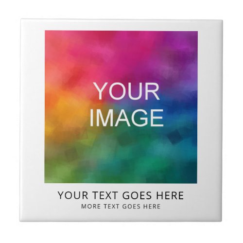 Add Text Upload Your Logo Photo Image Template Ceramic Tile