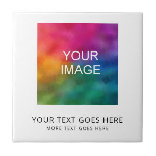 Add Text Upload Your Own Logo Or Photo Image Ceramic Tile
