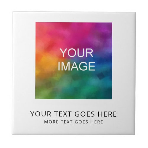 Add Text Upload Your Own Logo Or Photo Image Ceramic Tile