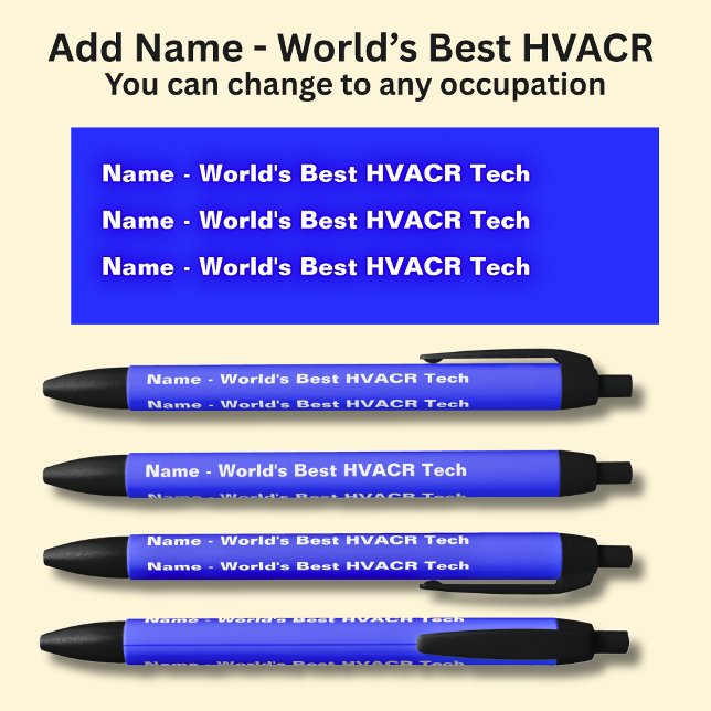 Add the Name - World's Best HVACR Tech Pen (Creator Uploaded)