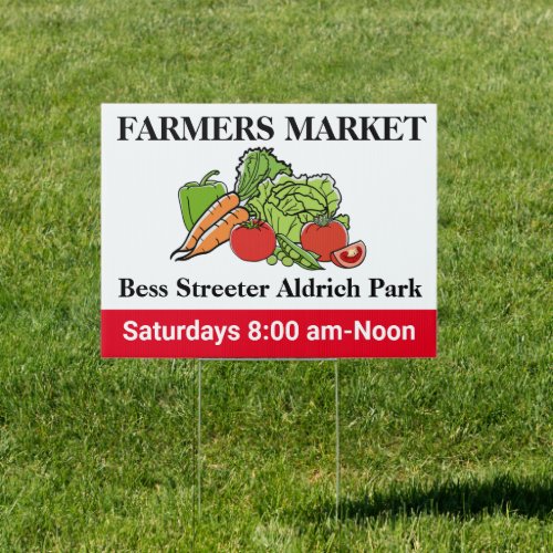 Add Town Farmers Vegetable Market Sign