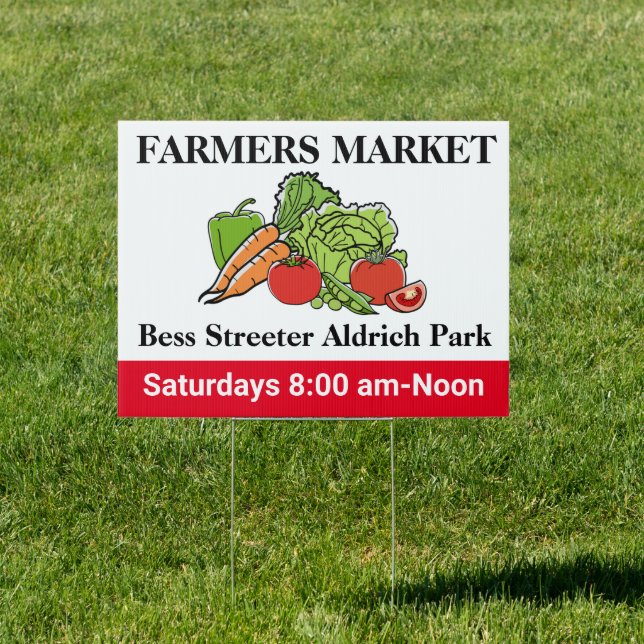 Add Town Farmers Vegetable Market Sign (Insitu)