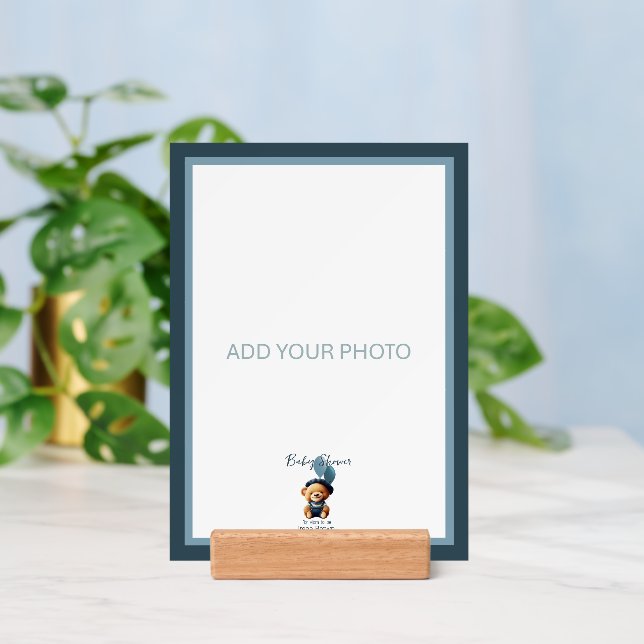 Add Two Photos Baby Shower Theme Picture Ledge Holder (Insitu 3)