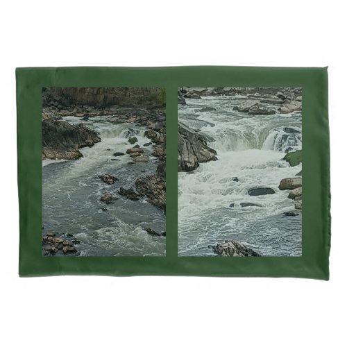 Add Two Photos of Each Side of Dark Green Pillow Case