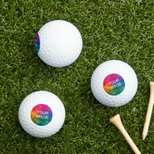 Add Upload Business Company Logo 3 Pack Value Golf Balls