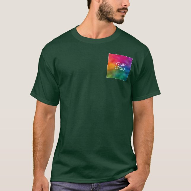 Add Upload Business Company Logo Mens Double Sided T-Shirt (Front)
