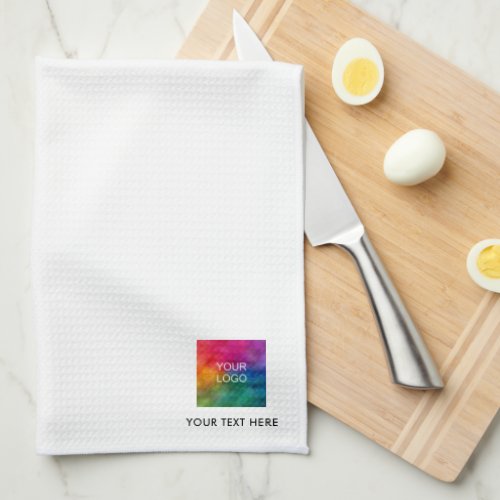 Add Upload Business Company Logo Name Template Kitchen Towel