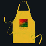 Add Upload Business Company Logo Text Template Adult Apron<br><div class="desc">Add Upload Your Business Company Logo Template Yellow Kitchen Apron.</div>