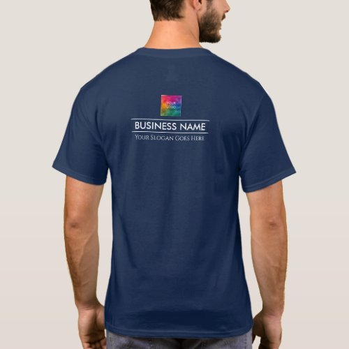 Add Upload Business Company Name Logo Here Mens T_Shirt