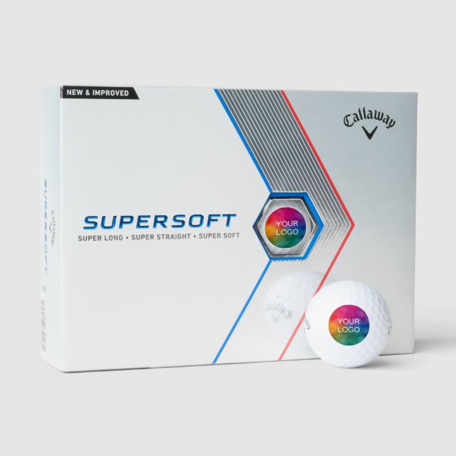 Add Upload Logo Here Template Callaway Supersoft Golf Balls (Packaging)