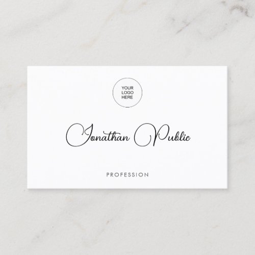 Add Upload Own Company Logo Here Modern Business Card