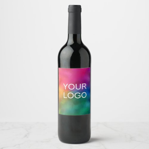 Add Upload Your Business Company Logo Template Wine Label