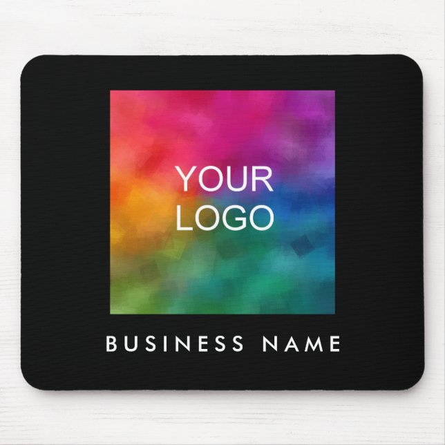 Add Upload Your Business Logo Image Text Template Mouse Pad (Front)