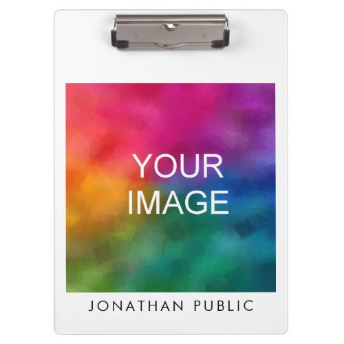 Add Upload Your Image Photo Design Company Logo Clipboard