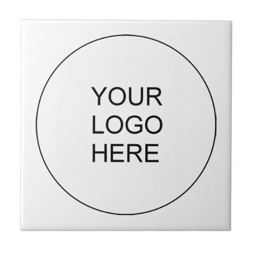 Add Upload Your Own Business Company Logo Ceramic Tile