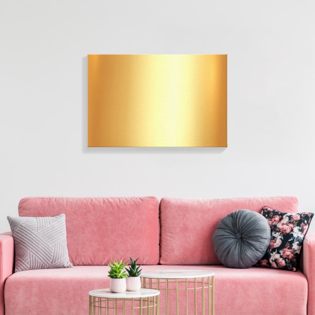 Add Upload Your Photo on Elegant Gold Background Canvas Print (Insitu(LivingRoom))