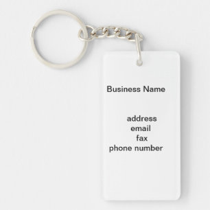Add UR 3D transparent Business name,.. Keychain