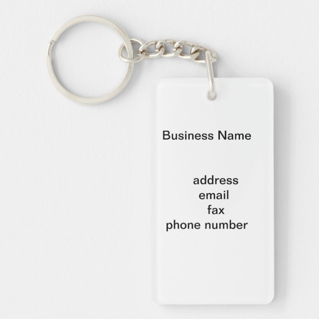 Add UR 3D  transparent Business name,.. Keychain (Front)