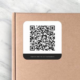 Add Website QR Code Custom Contrast Colors Square Sticker