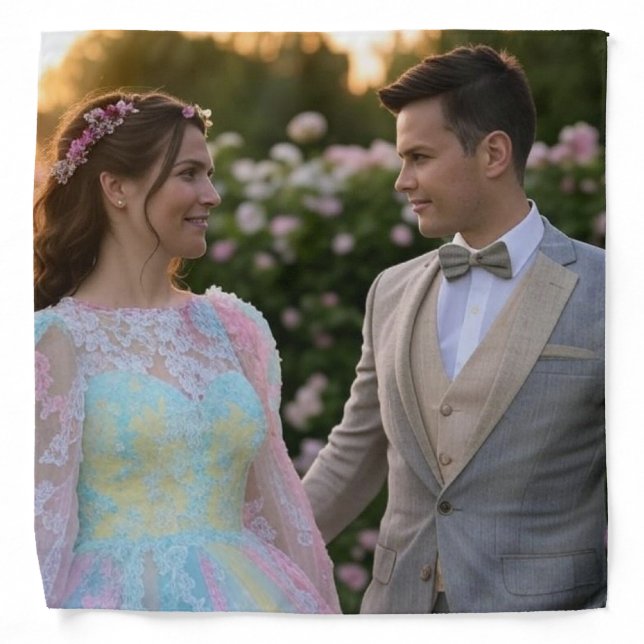 Add Wedding Photo Customize Bandana (Front)