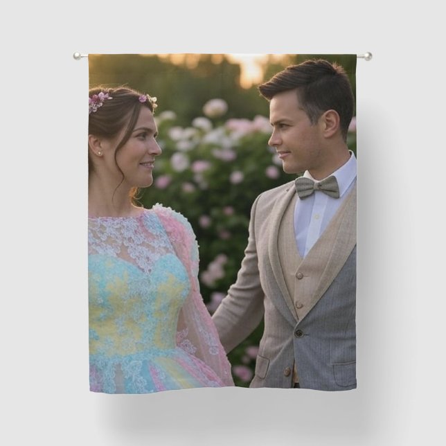 Add Wedding Photo Customize Blackout Curtains (Front)