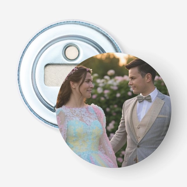 Add Wedding Photo Customize Bottle Opener (Front)