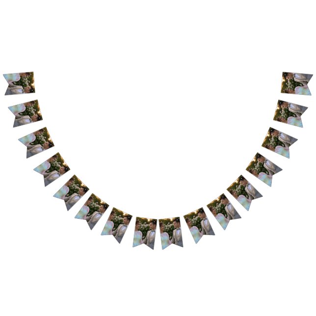 Add Wedding Photo Customize Bunting Flags (All)