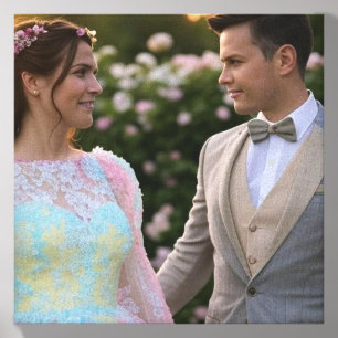 Add Wedding Photo Customize Canvas Photo Tile